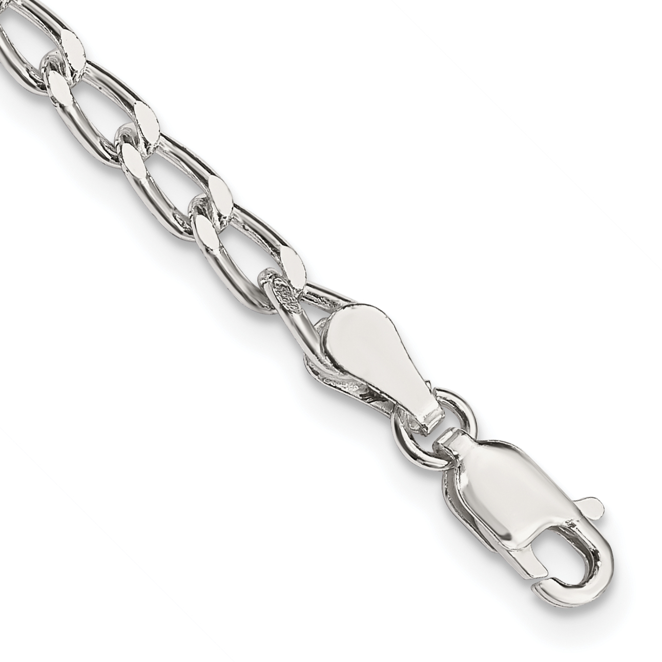 Sterling Silver 3.2mm Open Elongated Link Chain (QLL100-8)
