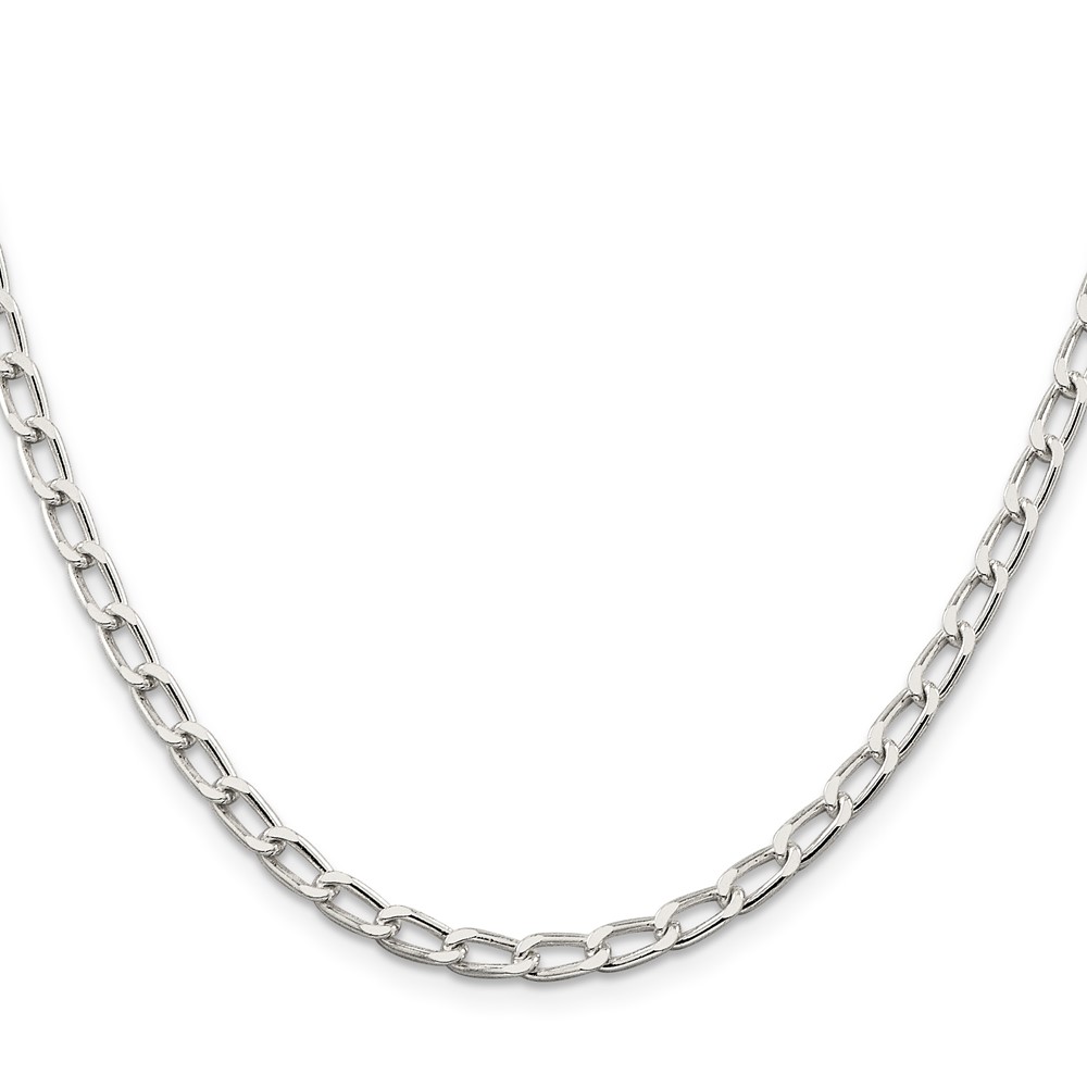 Sterling Silver 4.3mm Open Elongated Link Chain (QLL120-22)