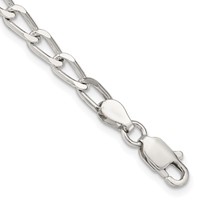 Sterling Silver 4.3mm Open Elongated Link Chain view 1