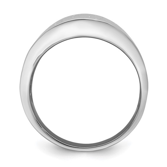 Leslie's Sterling Silver Rhodium-plated Radiant Essence Ring