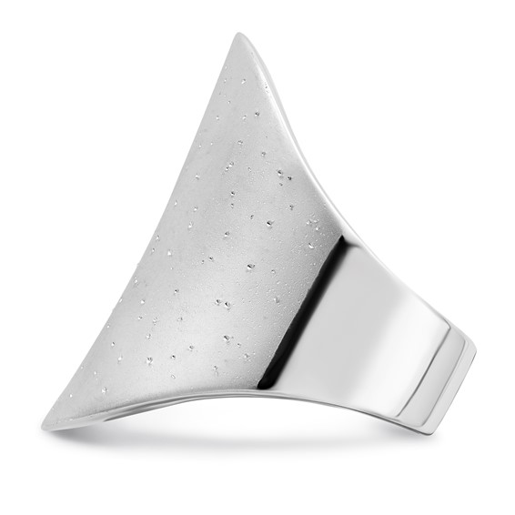 Leslie's Sterling Silver Rhodium-plated Radiant Essence Ring