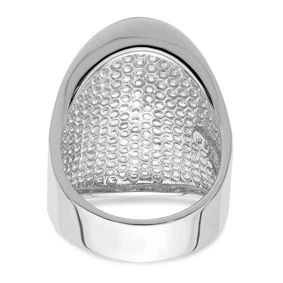 Leslie's Sterling Silver Rhodium-plated Radiant Essence Ring