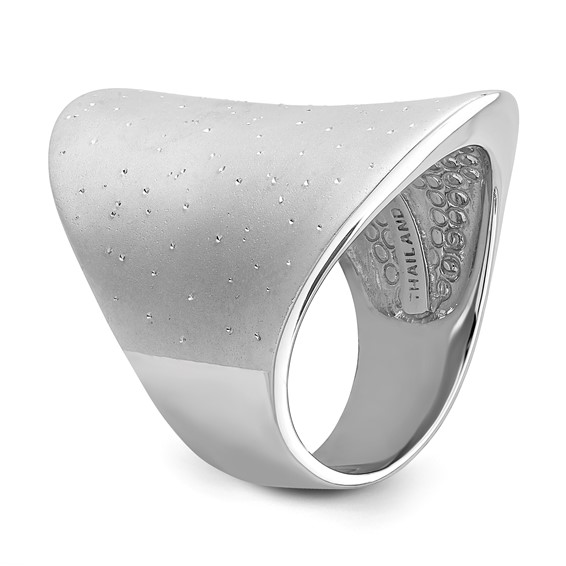 Leslie's Sterling Silver Rhodium-plated Radiant Essence Ring