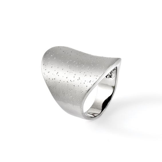 Leslie's Sterling Silver Rhodium-plated Radiant Essence Ring