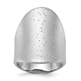 Leslie's Sterling Silver Rhodium-plated Radiant Essence Ring