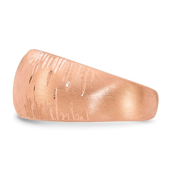 Leslie's SS Radiant Essence Rose Gold-plated Brushed & D/C Ring