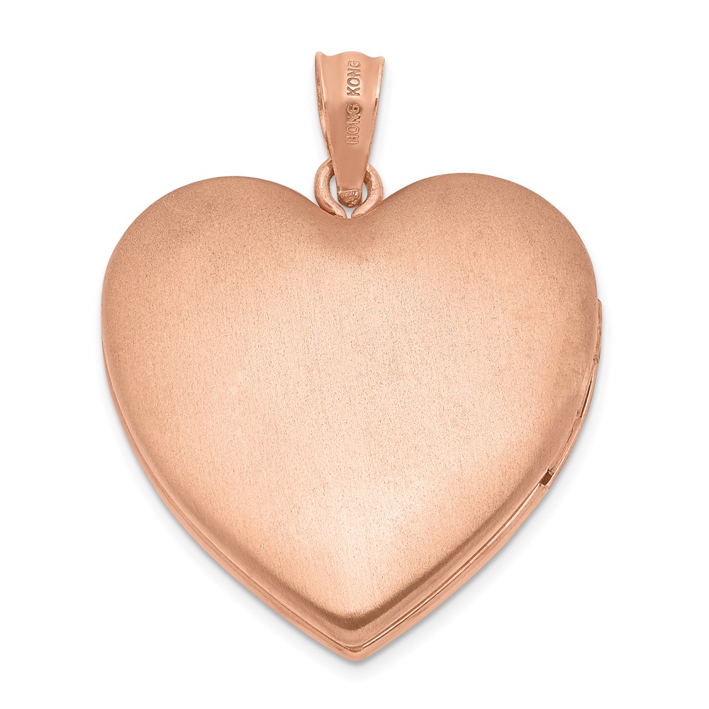Sterling Silver Rose-tone Forever In My Heart Ash Holder Heart Locket (QLS1002)