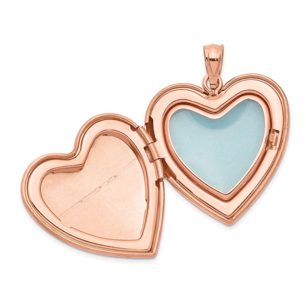 Sterling Silver Rose-tone Forever In My Heart Ash Holder Heart Locket (QLS1002)