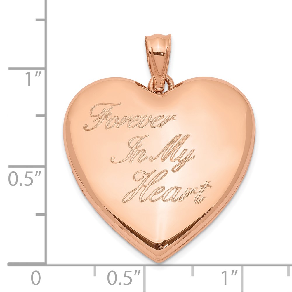 Sterling Silver Rose-tone Forever In My Heart Ash Holder Heart Locket (QLS1002)