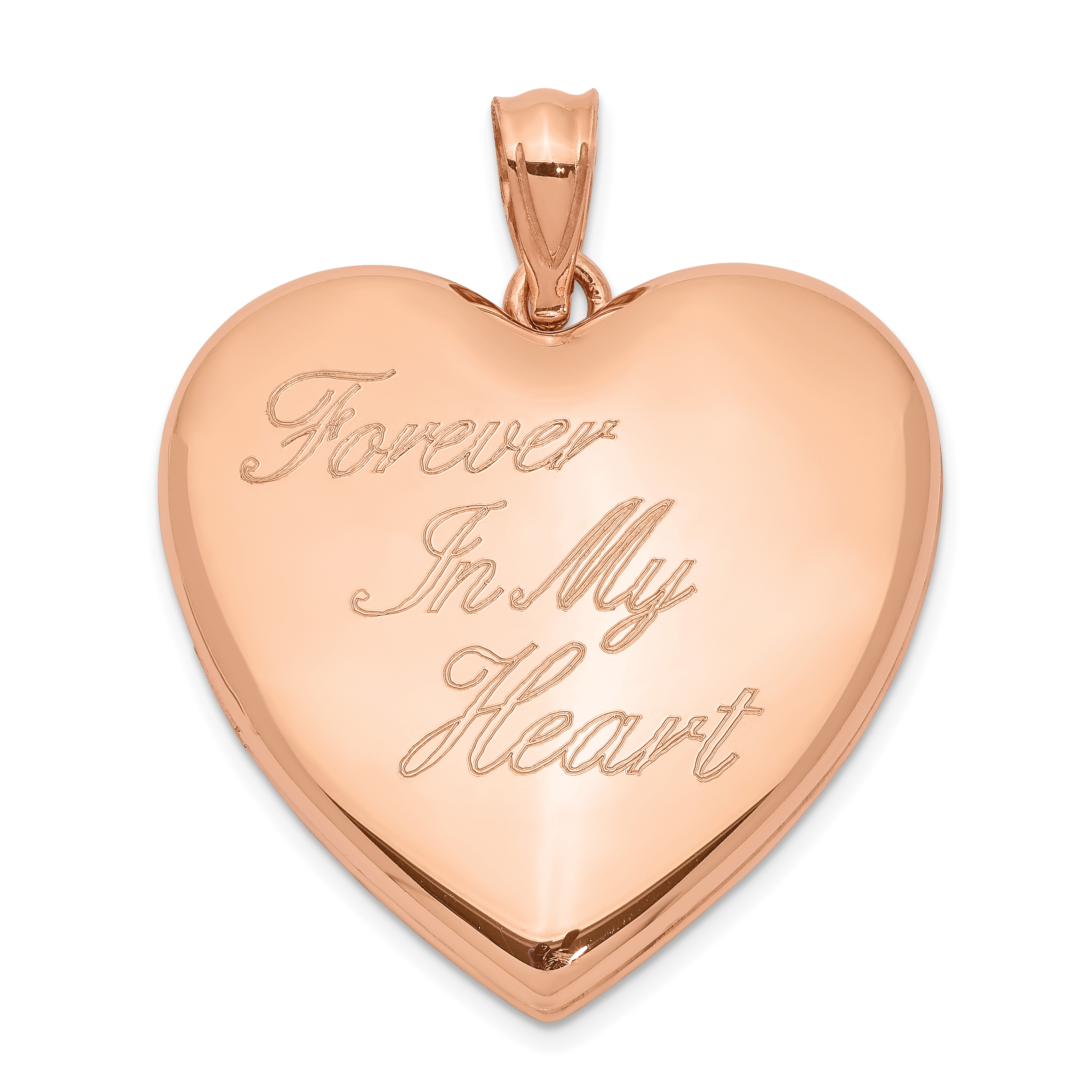 Sterling Silver Rose-tone Forever In My Heart Ash Holder Heart Locket (QLS1002)