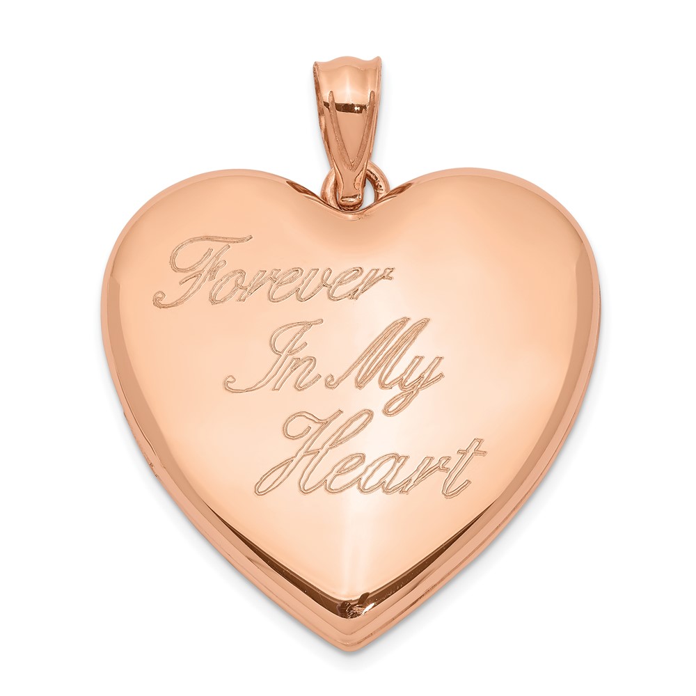 Sterling Silver Rose-tone Forever In My Heart Ash Holder Heart Locket