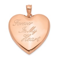 Sterling Silver Rose-tone Forever in MY Heart 24mm Ash Holder Heart Locket view 1