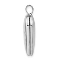 Sterling Silver Rhodium-plated Always with You 24mm Ash Holder Heart Locket view 2