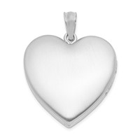 Sterling Silver Rhodium-plated Always with You 24mm Ash Holder Heart Locket view 3