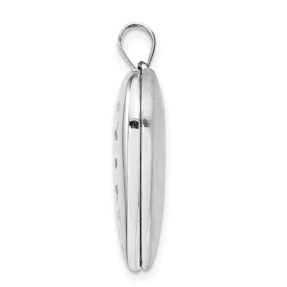 Sterling Silver Rhodium-plate Always On My Mind Ash Holder Heart Locket