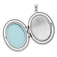 Sterling Silver Rhodium-plated God Has You in His Arms. 34mm Ash Holder Oval Locket view 4