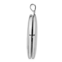 Sterling Silver Rhodium-plated Forever in MY Heart 34mm Ash Holder Oval Locket view 2