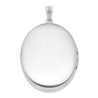Sterling Silver Rhodium-plated Forever in MY Heart 34mm Ash Holder Oval Locket view 3