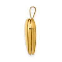 1/20 14K Two-Tone Gold Gold Filled Polished Front Satin Back 2-Frame 15mm Heart Locket view 2