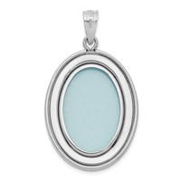 Sterling Silver Rhod-plated Polished Life Is Inspiration Oval Open Locket view 3