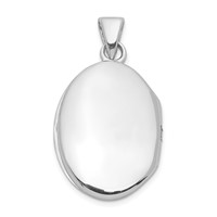Sterling Silver Rhodium-plated Diamond Accent Vintage Filigree 22mm Oval Locket view 3