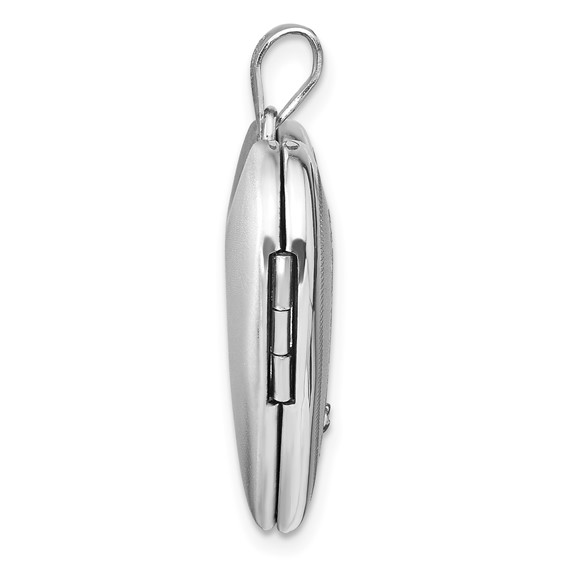 Sterling Silver Wings with Diamond Heart Locket