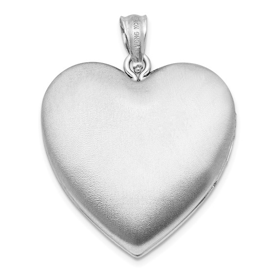Sterling Silver Wings with Diamond Heart Locket