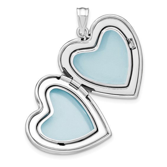 Sterling Silver Wings with Diamond Heart Locket