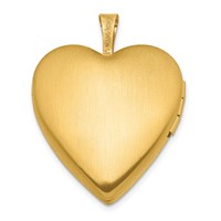 1/20 14K Gold Filled Satin Diamond-cut Fancy Border 19mm Heart Locket view 3