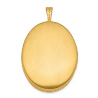 1/20 14K Gold Filled Satin Diamond-cut Floral 26mm Oval Locket view 3