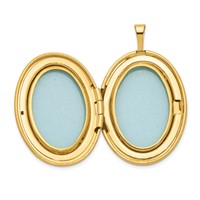 1/20 14K Gold Filled Satin Diamond-cut Floral 26mm Oval Locket view 5
