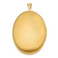 1/20 14K Gold-Filled Polished Front Satin Back 2-Frame 26mm Oval Locket view 3
