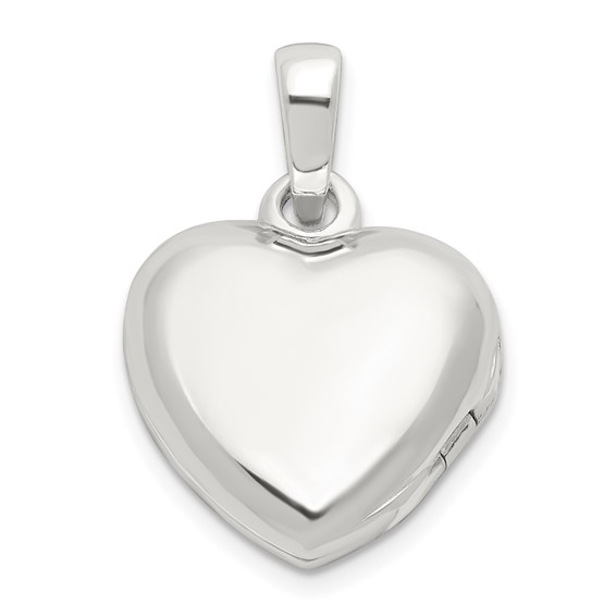 Sterling Silver CZ Heart Locket