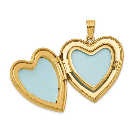1/20 14K Gold Filled 4-Frame Enameled Heart Locket