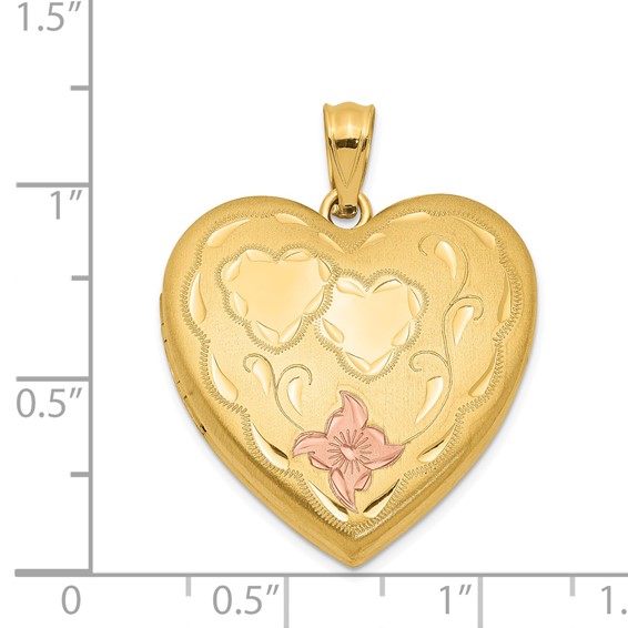 1/20 14K Gold Filled 4-Frame Enameled Heart Locket