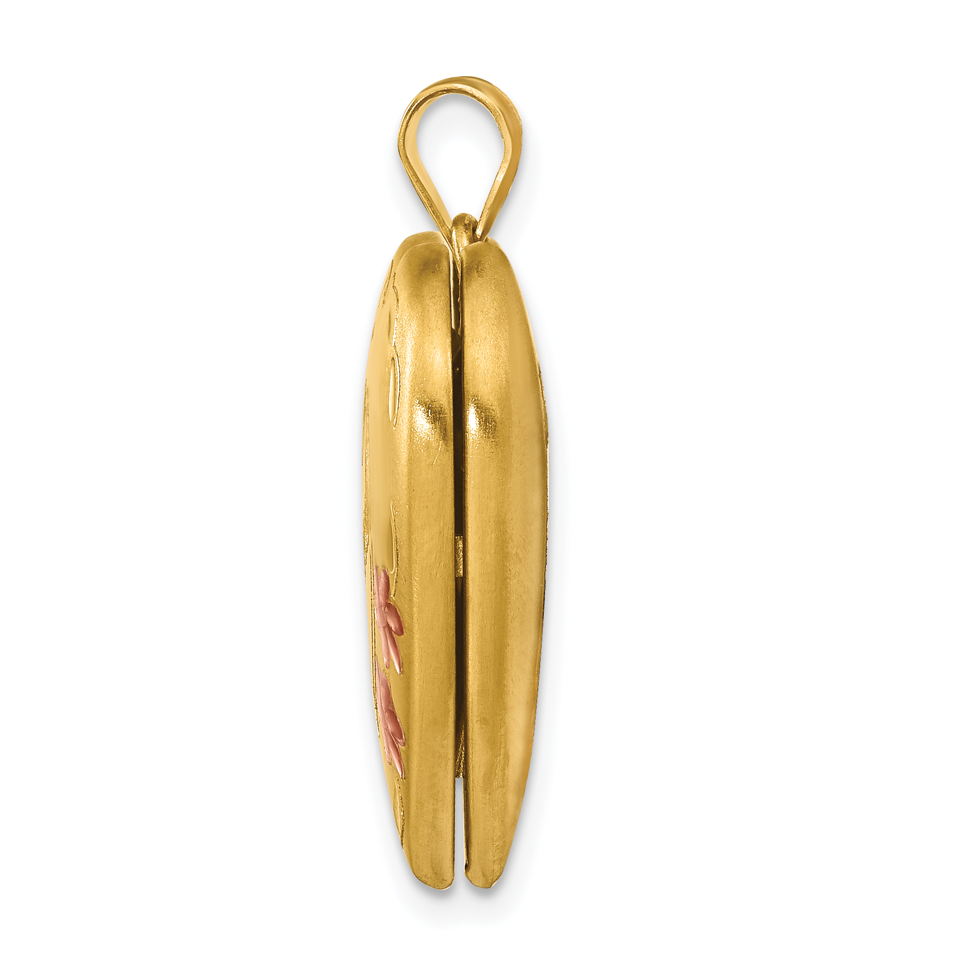 Medallón corazón familiar esmaltado 23 mm abuela relleno de oro 14K 1/20 QLS118 - Imagen 2 de 6