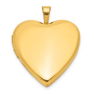 1/20 Gold Filled Polished and Satin 20mm Heart Locket