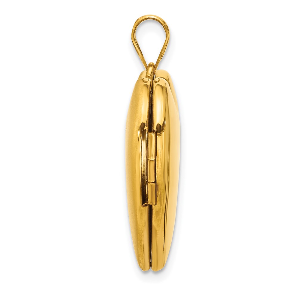 1/20 Gold Filled Polished and Satin 24mm Heart Locket (QLS1188)