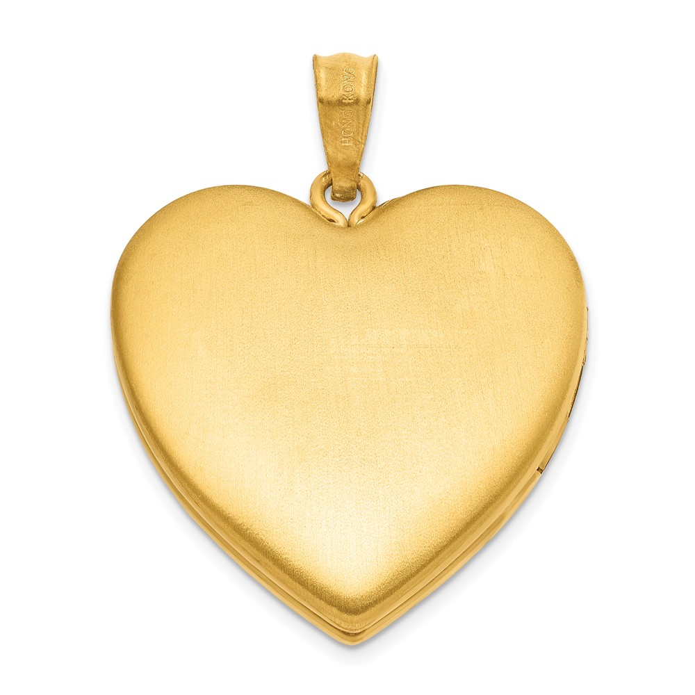 1/20 Gold Filled Polished and Satin 24mm Heart Locket (QLS1188)