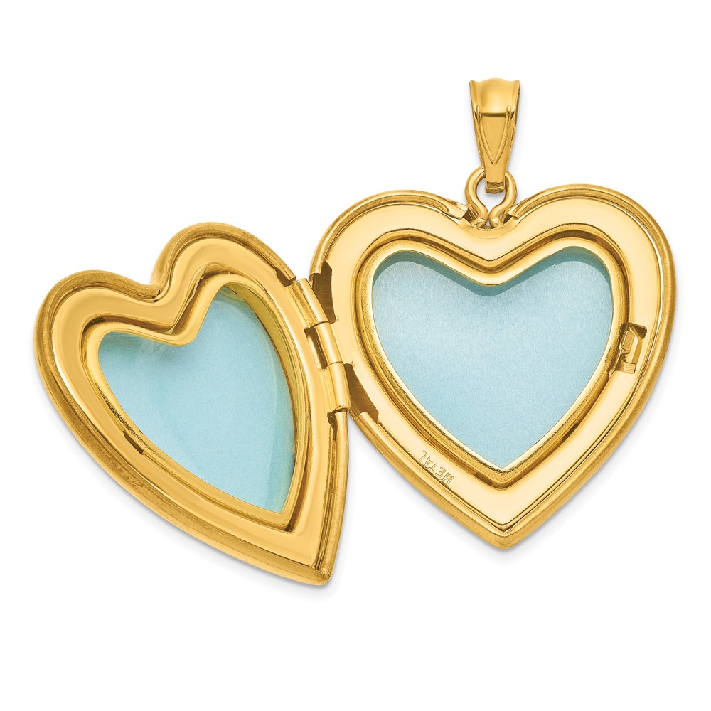 1/20 Gold Filled Polished and Satin 24mm Heart Locket (QLS1188)
