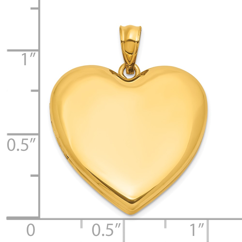 1/20 Gold Filled Polished and Satin 24mm Heart Locket (QLS1188)