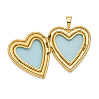 1/20 Gold Filled 20mm Cross & Footprint Heart Locket Necklace view 5