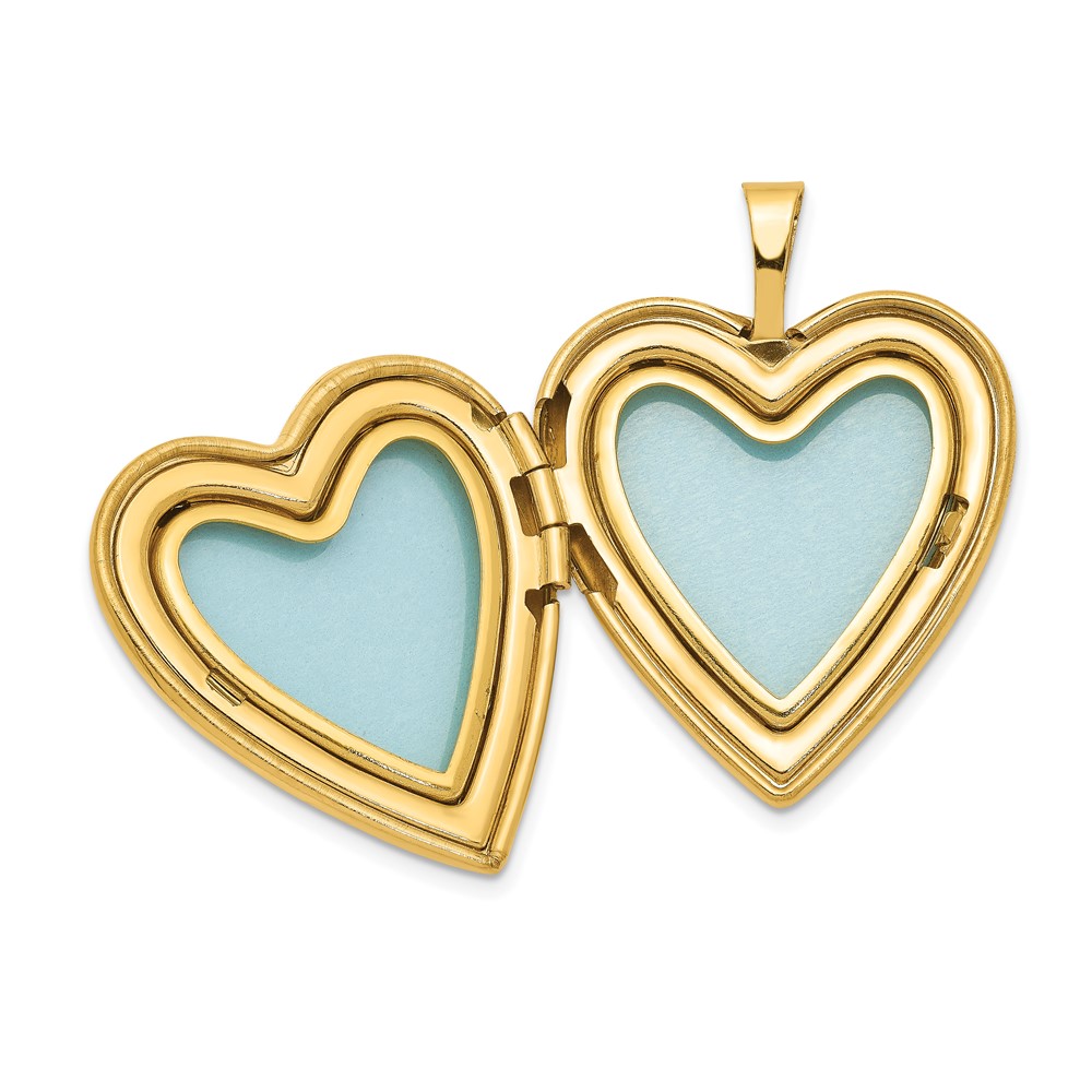 1/20 Gold Filled 20mm Side Swirled Heart Locket Necklace (QLS282-18)