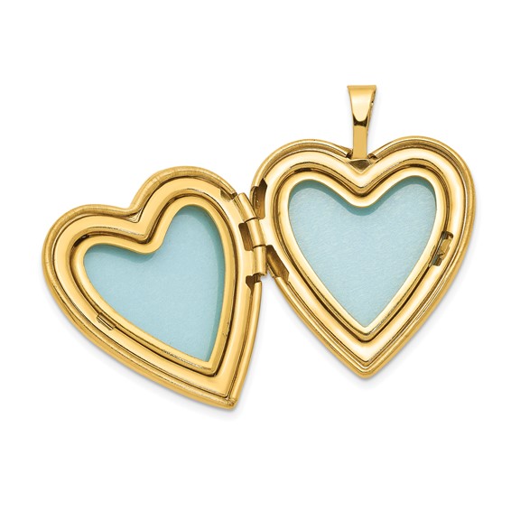 1/20 14K Gold Filled 20mm Side Swirled Heart Locket Necklace