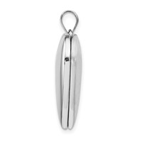 Sterling Silver Rhodium-plated Polished 24mm Heart Locket view 2