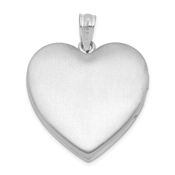 Sterling Silver I LOVE YOU with Rose Heart Locket