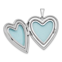 Sterling Silver Rhodium-plated 20mm Forever in My Heart Locket view 5
