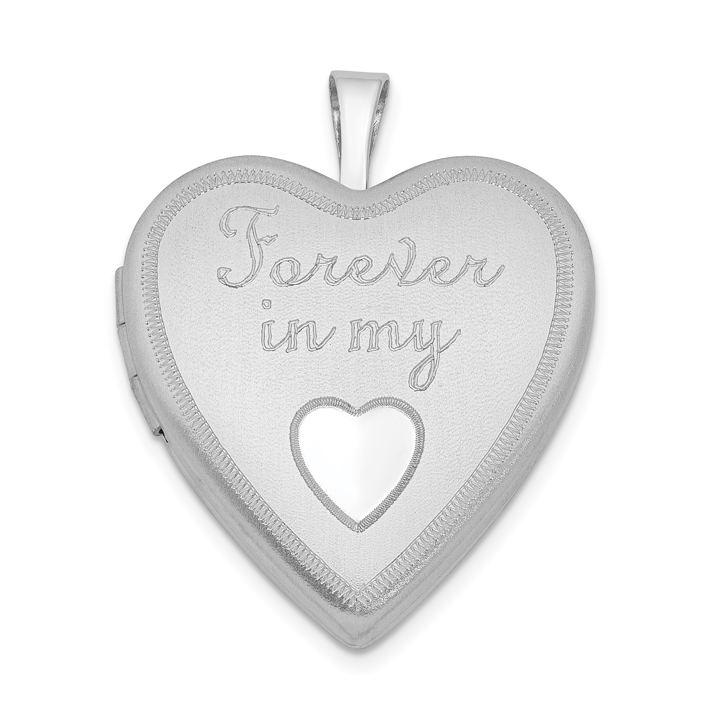 Silver 20mm Forever In My Heart Locket QLS315 883957568751| eBay
