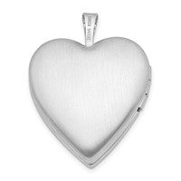 Sterling Silver Rhodium-plated Footprints IT Was Then That I Carried You 20mm Heart Locket view 3