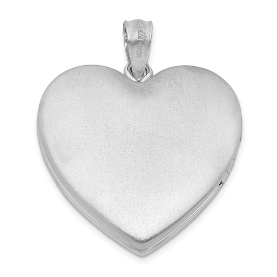 Sterling Silver MOM with Flowers Heart Locket
